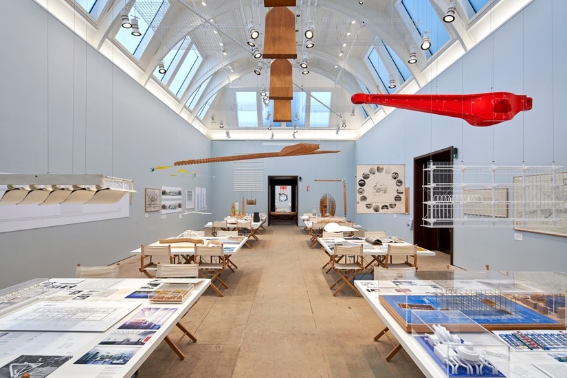 Installation view of the ‘Renzo Piano: The Art of Making Buildings’