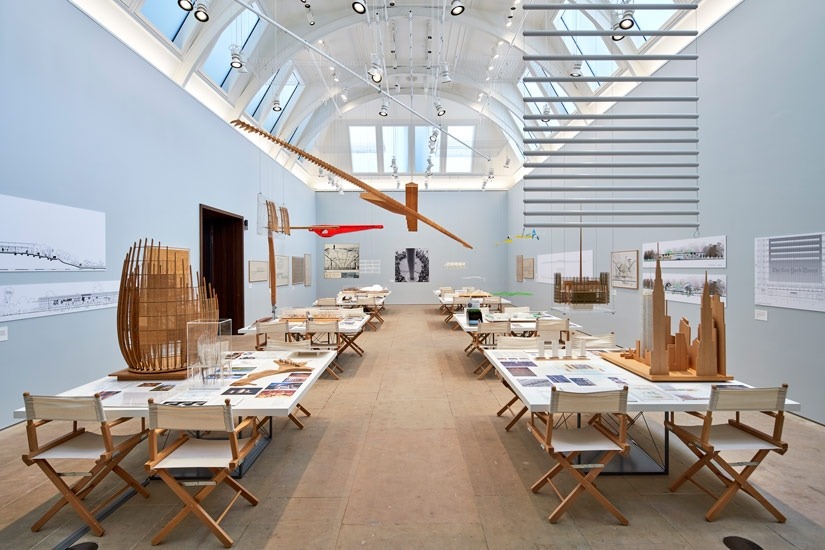 Installation view of the ‘Renzo Piano: The Art of Making Buildings’
